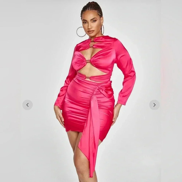 FTF Dresses & Skirts - FTF PINK CUT OUT DRESS